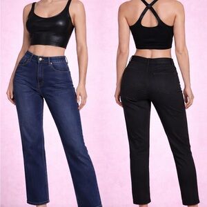 Old Navy Active Black Faux Leather Look Sports Bra Crop Top | Size Large